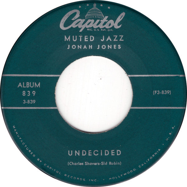 Jonah Jones : Muted Jazz Part 3 (7")