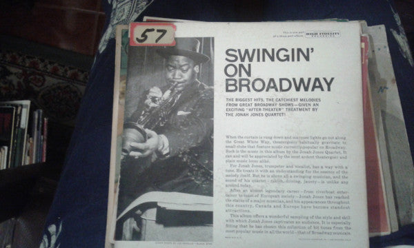 The Jonah Jones Quartet : Swingin' On Broadway (7")