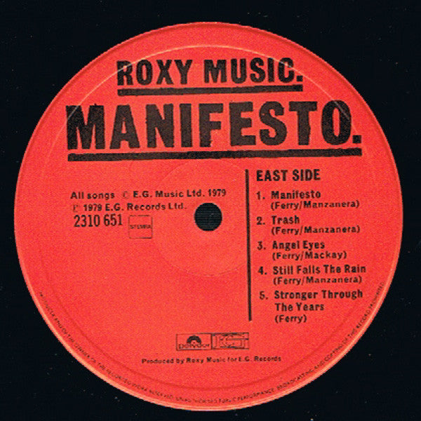 Roxy Music : Manifesto (LP, Album)