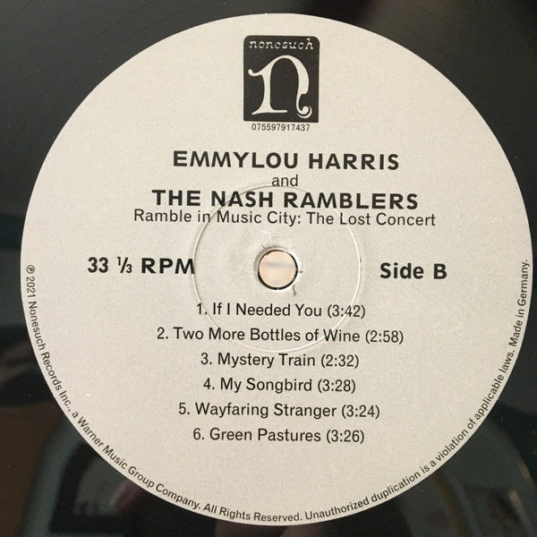 Emmylou Harris And The Nash Ramblers : Ramble In Music City: The Lost Concert (2xLP, Album)