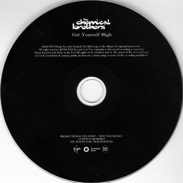 The Chemical Brothers : Get Yourself High (CD, Single, Promo, Car)