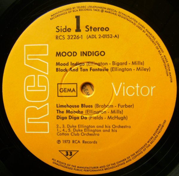 Duke Ellington And His Orchestra : Mood Indigo (2xLP, Comp)