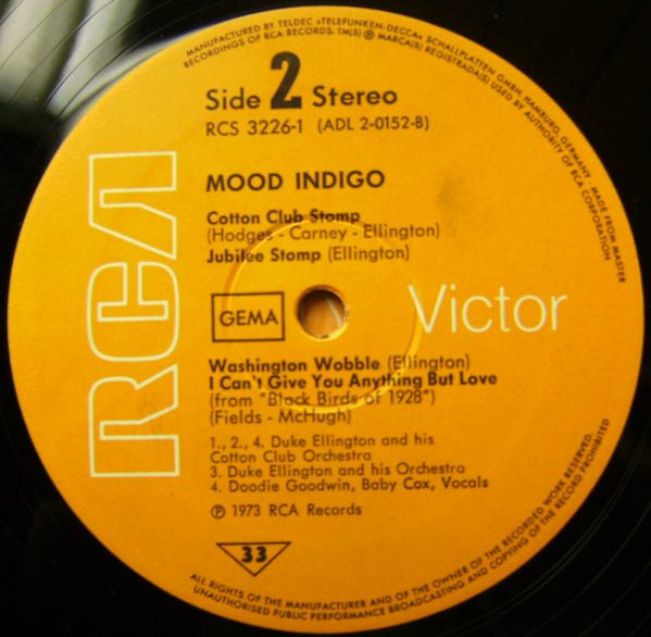 Duke Ellington And His Orchestra : Mood Indigo (2xLP, Comp)