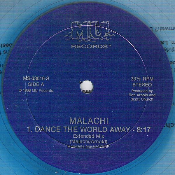 Malachi (9) : Dance The World Away (12", Blu)