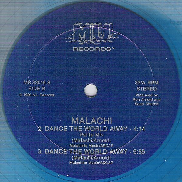 Malachi (9) : Dance The World Away (12", Blu)