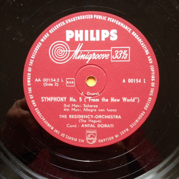 Antonín Dvořák - Antal Dorati Conducting Residentie Orkest : Symphony No. 5 "From The New World" (LP, Mono)
