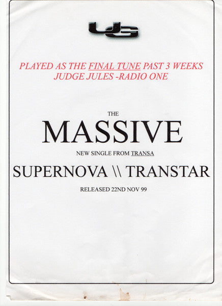 Transa : Supernova / Transtar (12", TP, W/Lbl, Sti)