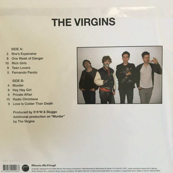 The Virgins (3) : The Virgins (LP, Album, Num, RE, Pin)
