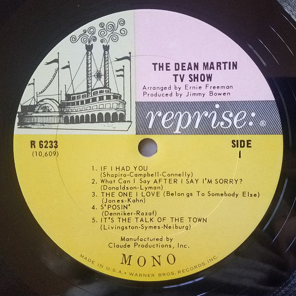 Dean Martin : The Dean Martin TV Show (LP, Album, Mono, Pit)