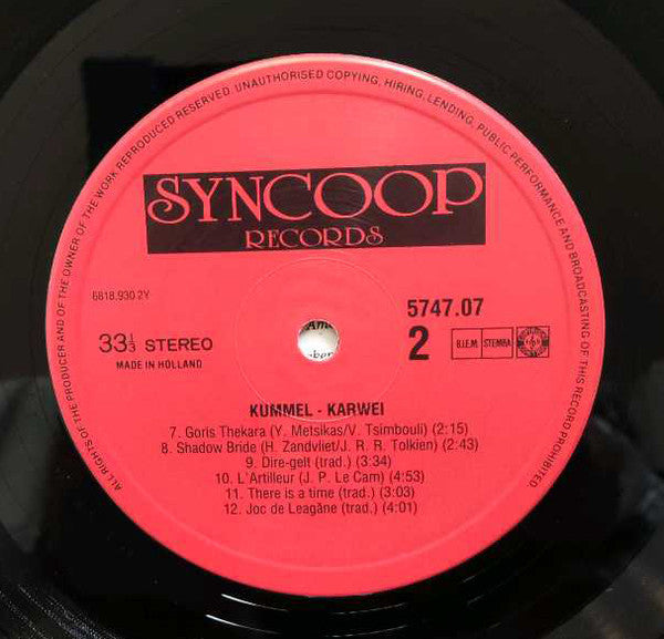 Kummel : Karwei (LP)