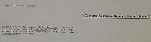 Orchestra Benone Damian : Pajtás Foundation Presents (LP, Album)