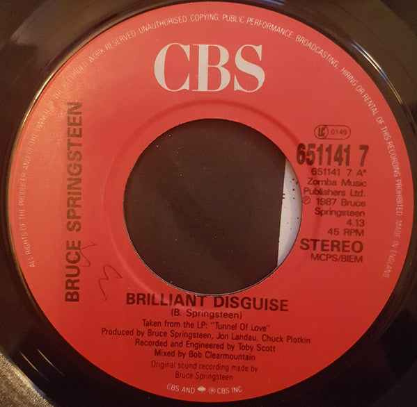 Bruce Springsteen : Brilliant Disguise (7", Single)