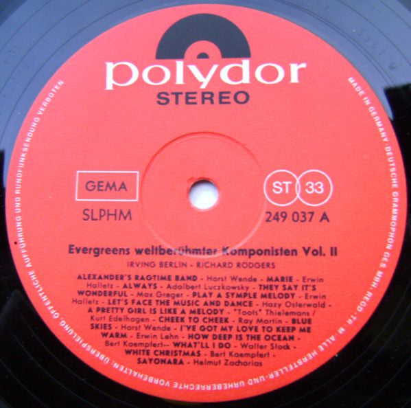 Various : Evergreens Weltberühmter Komponisten (LP, Comp)