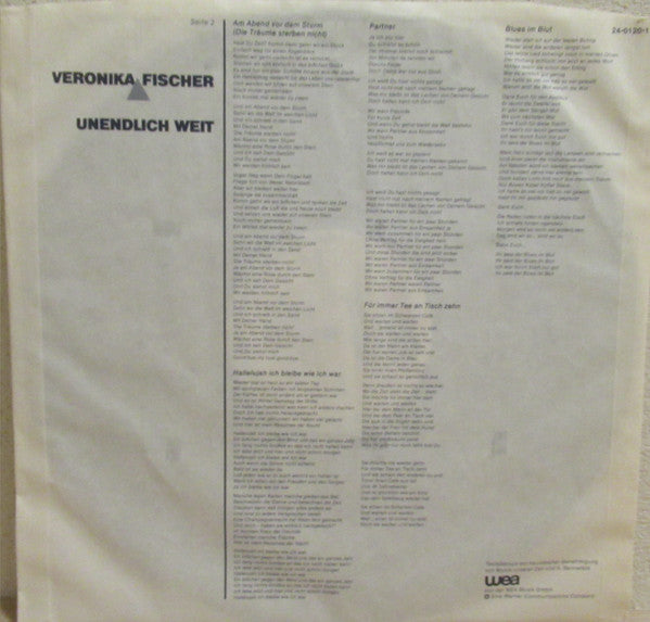 Veronika Fischer : Unendlich Weit (LP, Album)