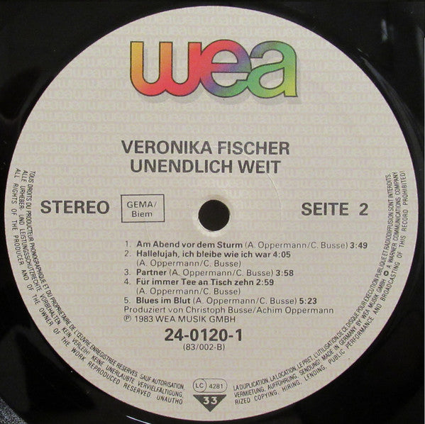 Veronika Fischer : Unendlich Weit (LP, Album)