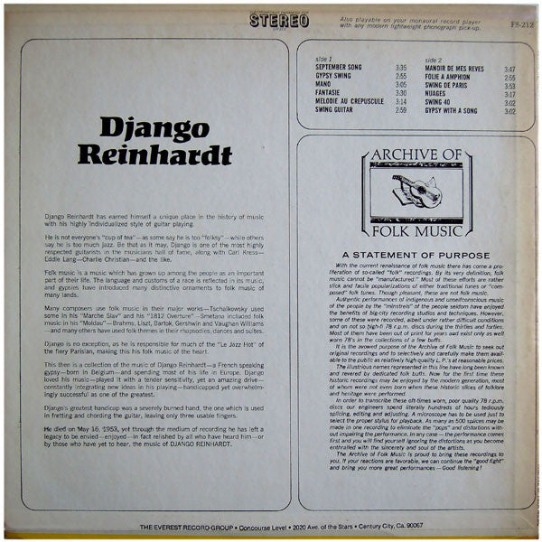 Django Reinhardt : Django Reinhardt (LP, Comp)