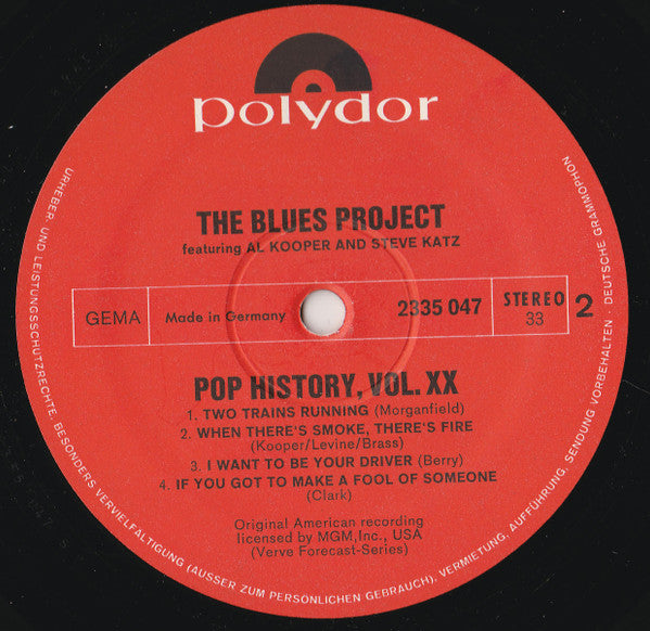 The Blues Project : Pop History, Vol 20 (2xLP, Comp)