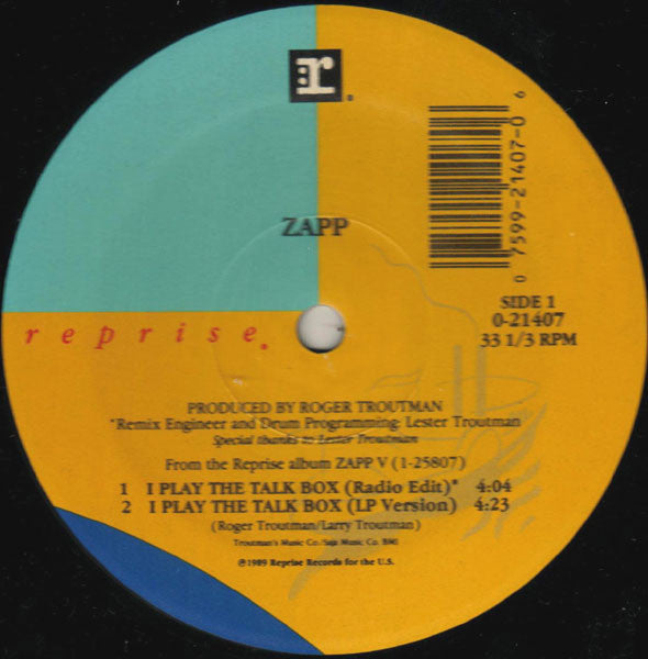 Zapp : I Play The Talk Box (12")