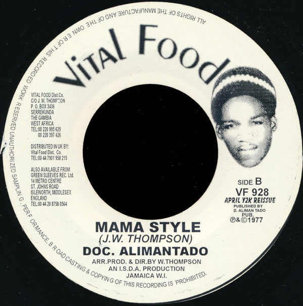 Dr. Alimantado : Mama (I Thank You) (7", RE)
