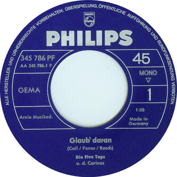 Five Tops : Glaub Daran / Rag Doll (7", Single, Mono)