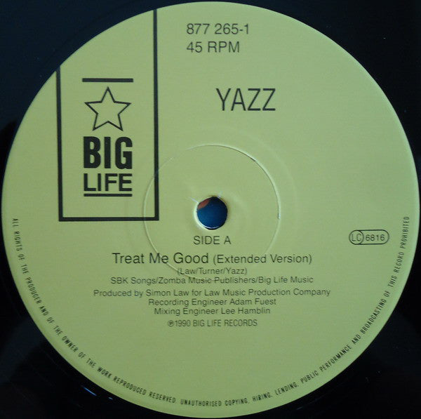 Yazz : Treat Me Good (12")