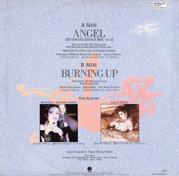 Madonna : Angel (Extended Dance Mix) (12")