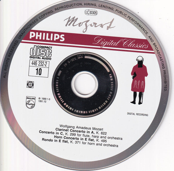 Wolfgang Amadeus Mozart  -  The Academy Of St. Martin-in-the-Fields, Sir Neville Marriner : Bläserkonzerte - Klarinettenkonzert • Hornkonzert • Konzert Für Flöte Und Harfe (CD)