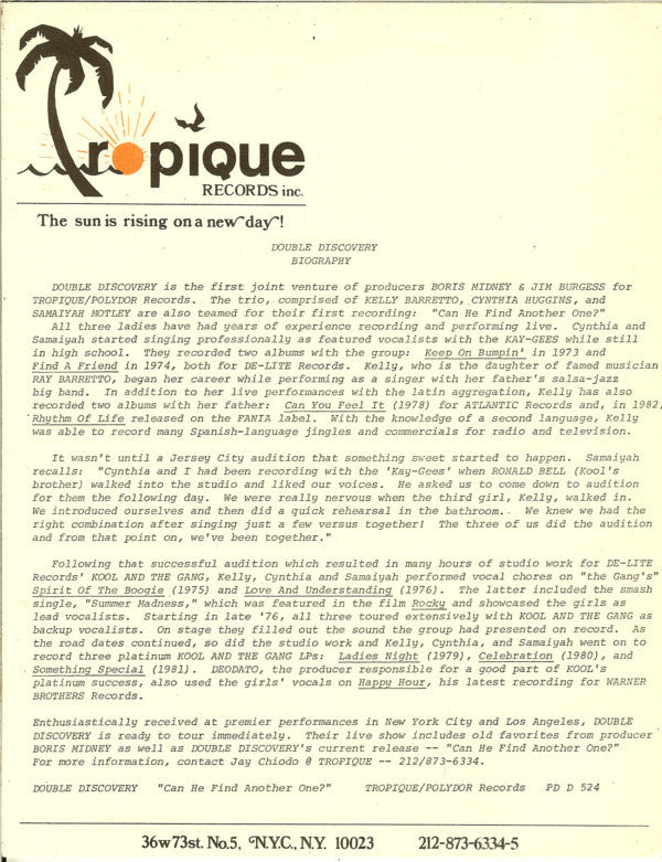 Double Discovery : Can He Find Another One? (12")