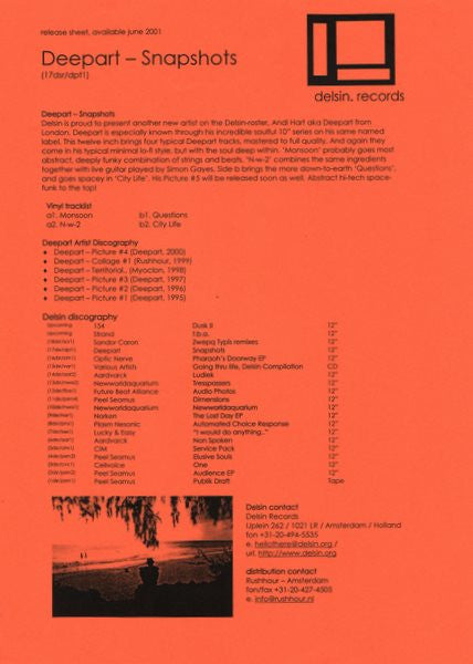 Deepart : Snapshots (12", Promo, W/Lbl)