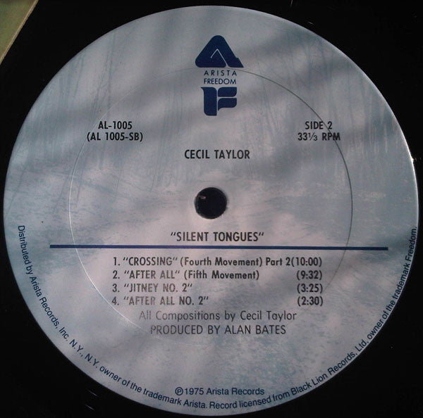 Cecil Taylor : Silent Tongues: Live At Montreux '74 (LP, Album)