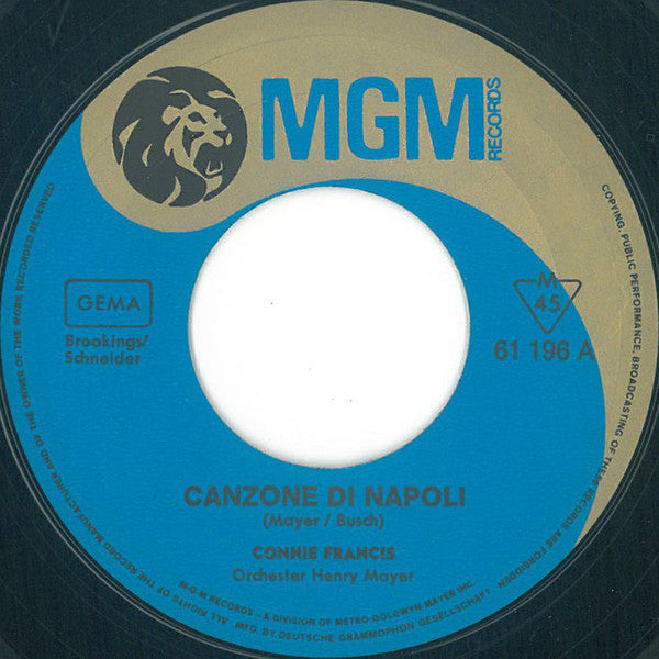 Connie Francis : Canzone Di Napoli (7", Single)