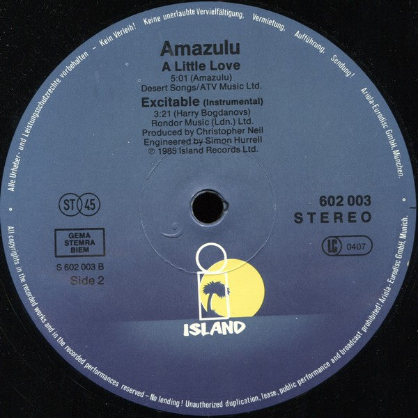 Amazulu : Excitable (12", Maxi)