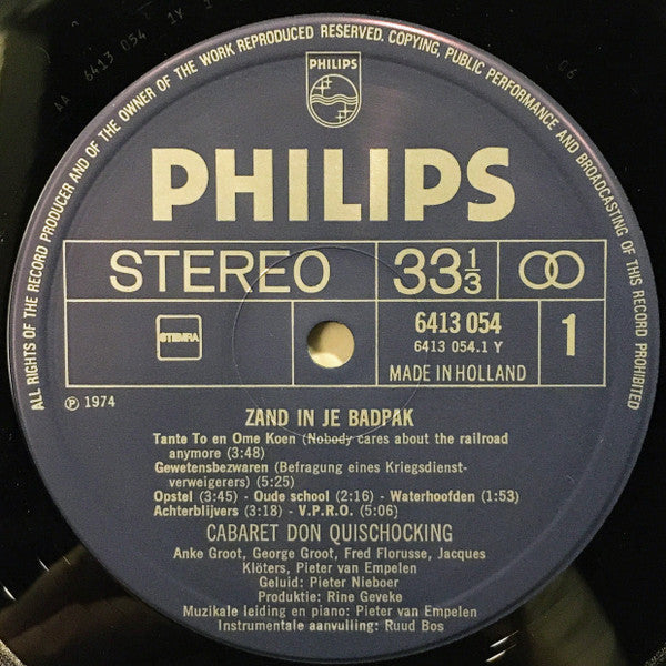 Don Quishocking : Zand In Je Badpak (LP, Album)