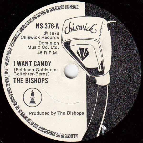 The Count Bishops : I Want Candy (6", Single)