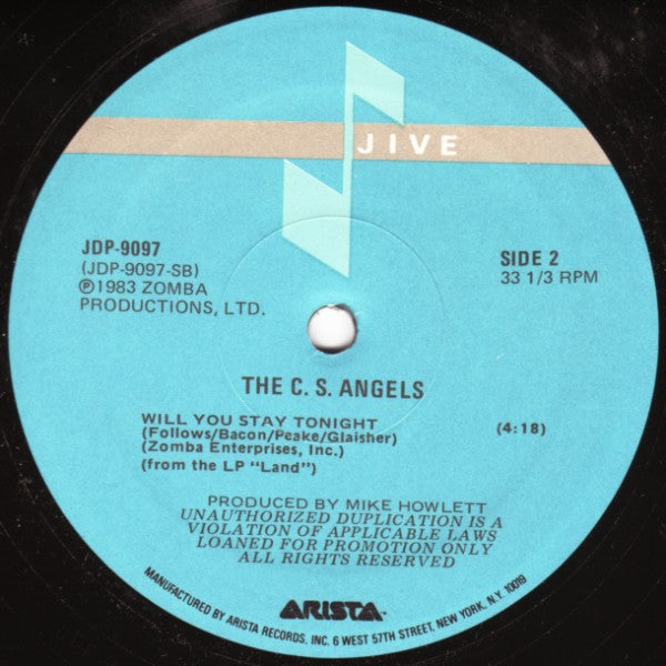 The Comsat Angels : Will You Stay Tonight (12", Promo)