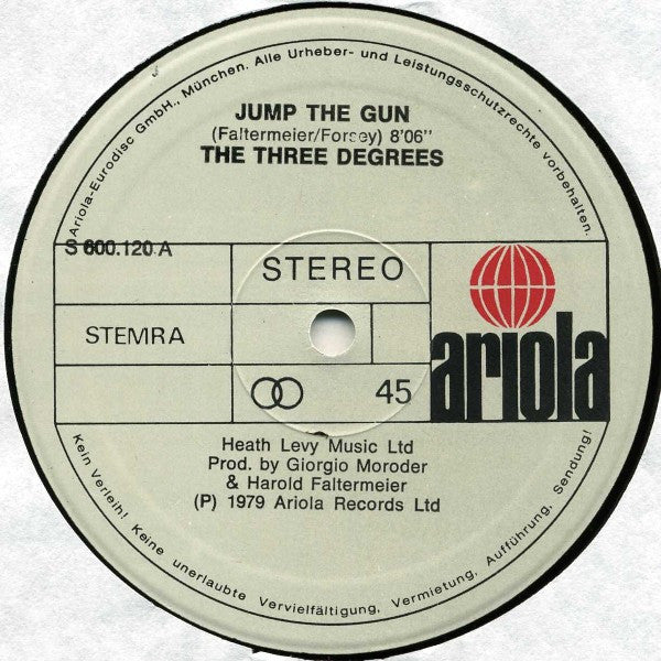 The Three Degrees : Jump The Gun (12")