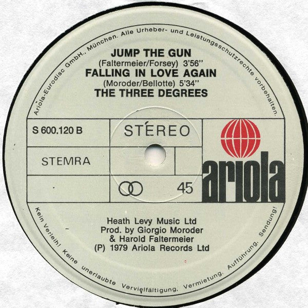 The Three Degrees : Jump The Gun (12")