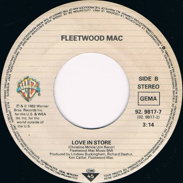 Fleetwood Mac : Oh Diane (7", Single)