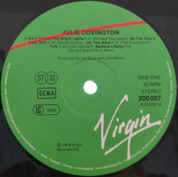 Julie Covington : Julie Covington (LP, Album)