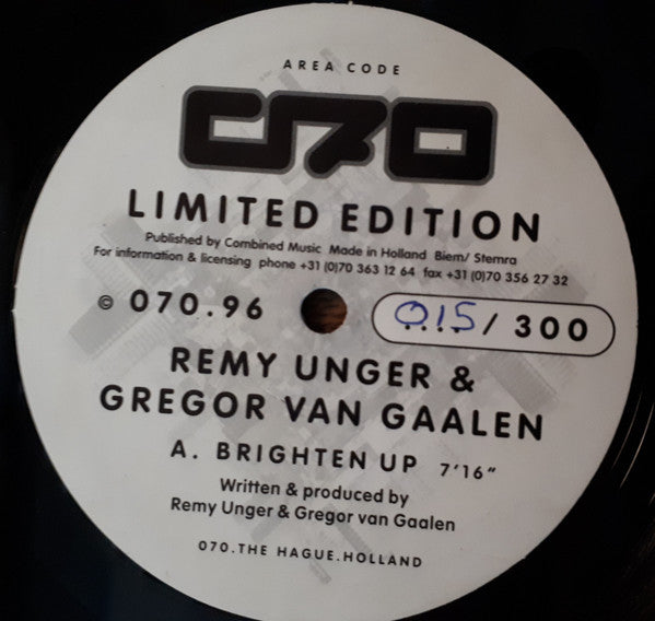 Remy & Gregor : Brighten Up (12", Ltd, Num)