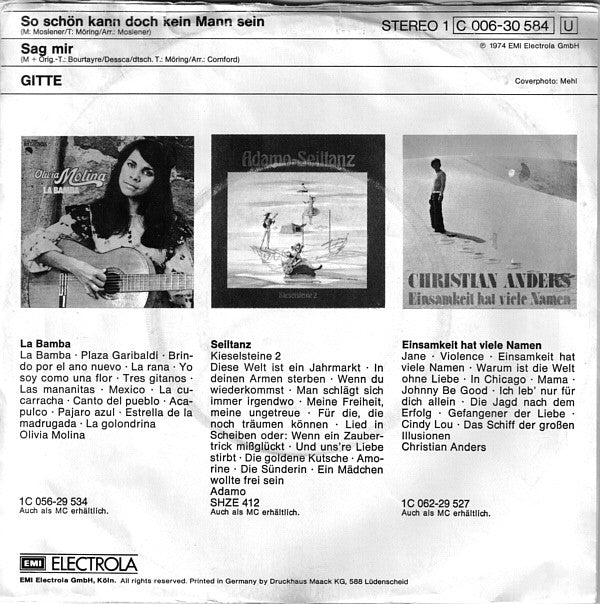 Gitte Hænning : So Schön Kann Doch Kein Mann Sein (7", Single)