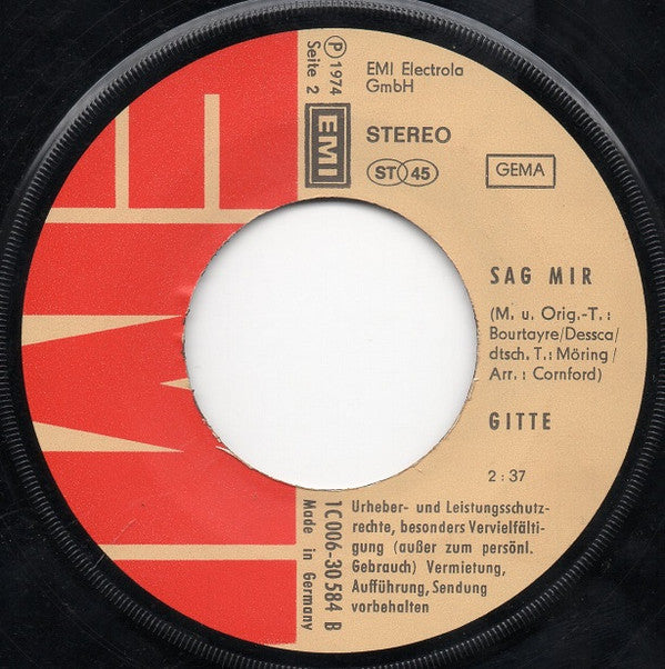 Gitte Hænning : So Schön Kann Doch Kein Mann Sein (7", Single)