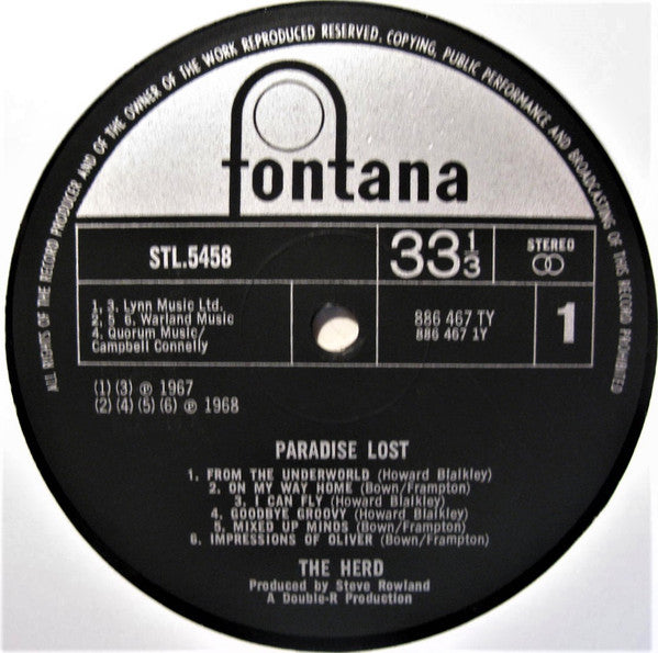 Herd : Paradise Lost (LP, Album)