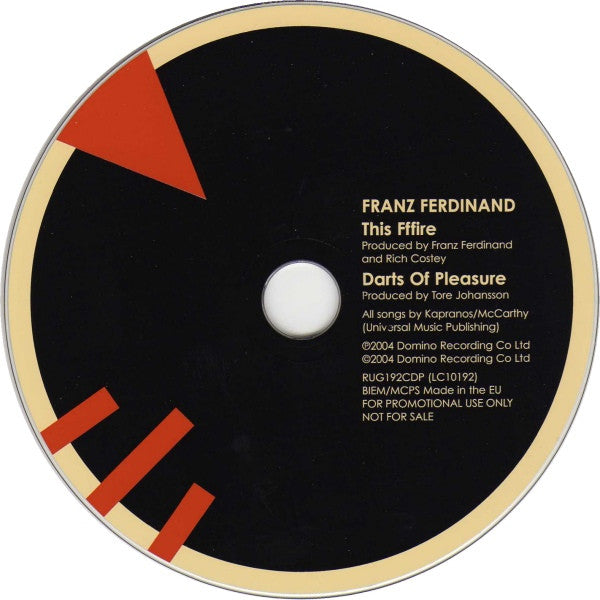 Franz Ferdinand : This Fffire / Darts Of Pleasure (CD, Single, Promo)