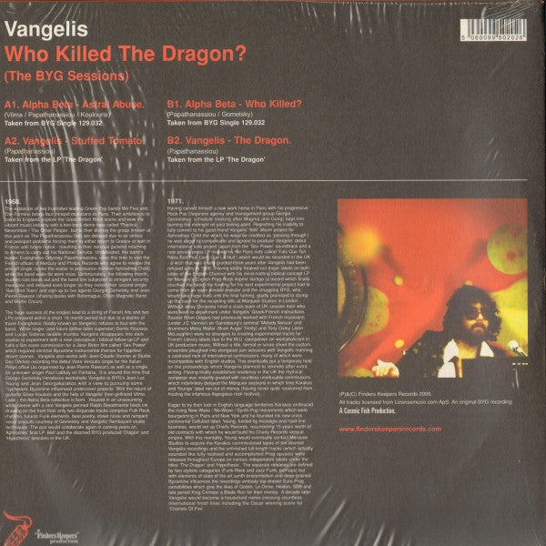Vangelis : Who Killed The Dragon? (The BYG Sessions) (12", EP, Ltd)