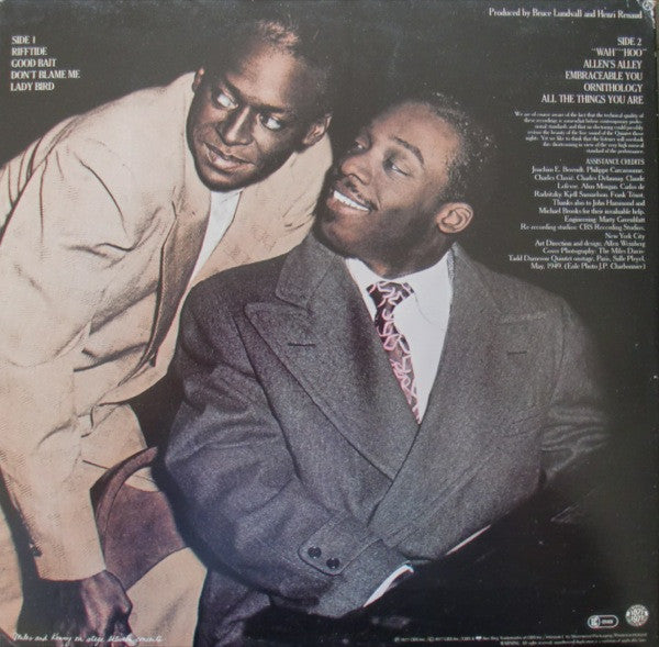 The Miles Davis/Tadd Dameron Quintet* : In Paris Festival International De Jazz - May, 1949 (LP, Album, Mono)