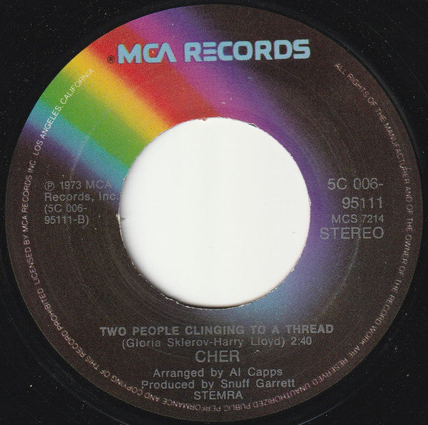 Cher : Dark Lady (7", Single, Pin)