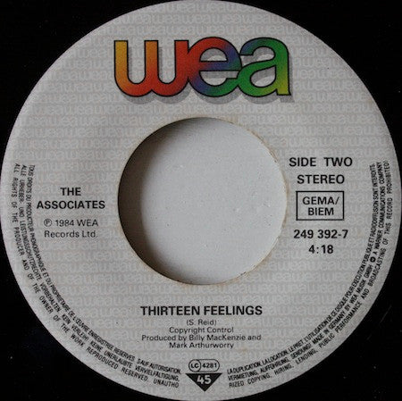 The Associates : Those First Impressions (7", Single)