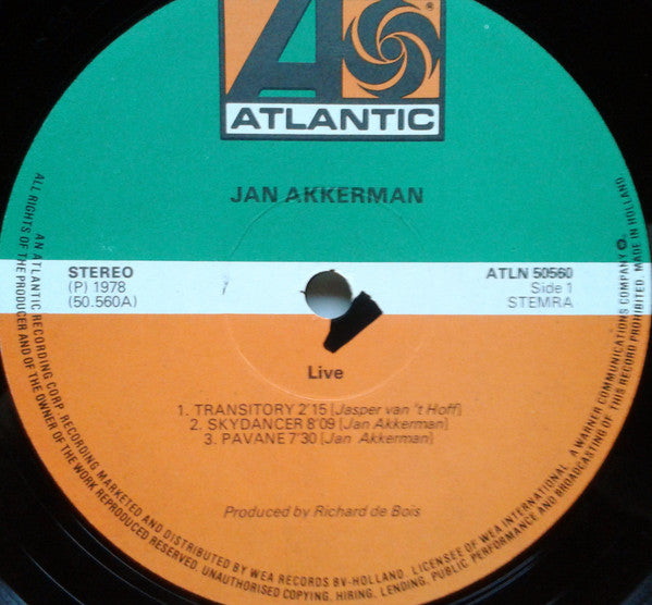 Jan Akkerman : Live (LP, Album)