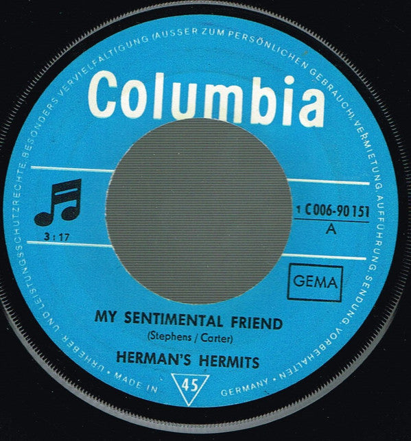Herman's Hermits : My Sentimental Friend  /  My Lady (7", Single)